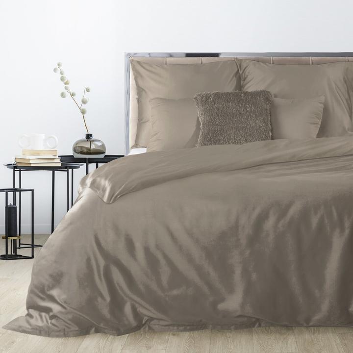 Actual product image Eurofirany EUROFIRANA NOVA bed linen set made of high-quality cotton sateen, single-coloured, 220 x 200 cm (Duvet cover, 220 x 200 cm)