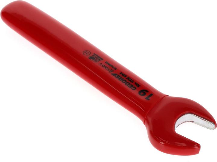 Produktbild Gedore VDE-Einmaulschlüssel, 19 mm, Hochwertiger Vanadium-Stahl, Nach EN 60900/IEC 60900 (19 mm)