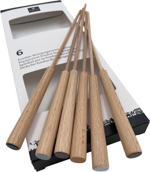 Actual product image Heidi Cheese Line 6 fondue bourguignonne skewers made of beech FSC