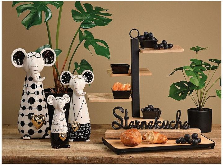 Image du produit G. Wurm Set apéritif bambou, métal, céramique noir 5 pièces, (L/H/P) 32x35x32cm