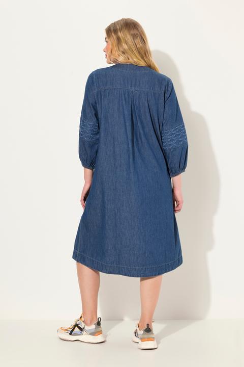 Immagine prodotto Laurasøn Abito midi di jeans con scollo a V e maniche a 3/4 (M)