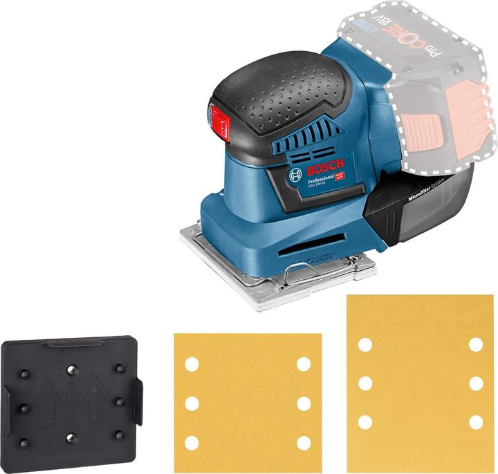 1 grinding plate (Velcro), Microfilter Box, Sandpaper K12