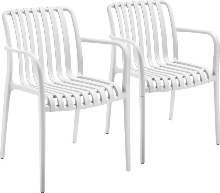 tectake Gartenstühle Alcudia, wetterfest, stapelbar