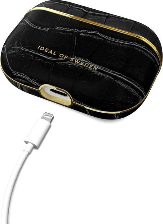 Actual product image iDeal Of Sweden Designer Hard Cover Jet Black Croco (Headphone bag)