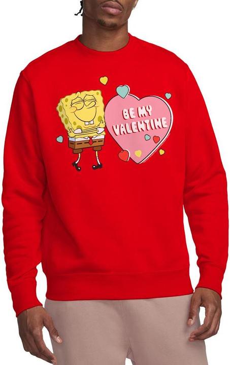Actual product image Spongebob Squarepants Unisex Adult Be My Valentine Sweatshirt (XL)