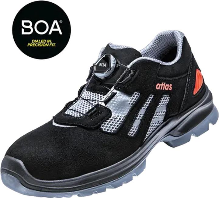 Atlas Scarpa bassa di sicurezza FLASH 3205 XP BOA ESD, misura 43, larghezza 10, S1P (S1P, 43)