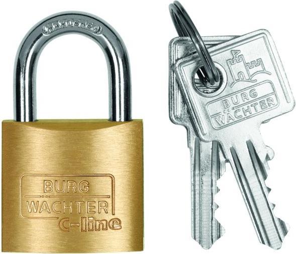 Productafbeelding Burg Wächter Cilinderslot 222 30 Slothuis breedte 30 mm Messing anders sleutel