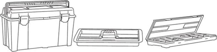 Image du produit Velleman - Coffre à Outils - 480 x 258 x 255 mm - avec Plateau et Bac (1 pièces)