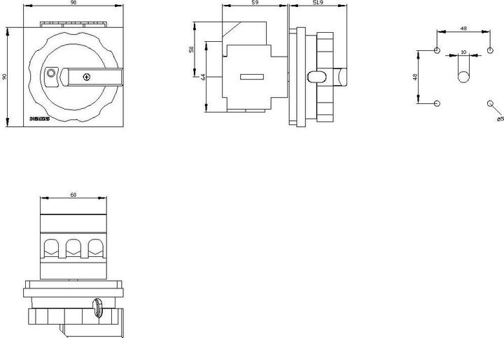 Image du produit Siemens Interrupteur-sectionneur 3 pôles rouge/jaune 22kW