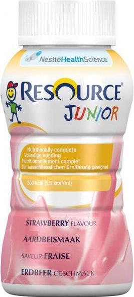 Produktbild Nestlé Health Science Resource Junior Erdbeer, 6 x (4 x 200 ml) (6 Stück, 970 g)