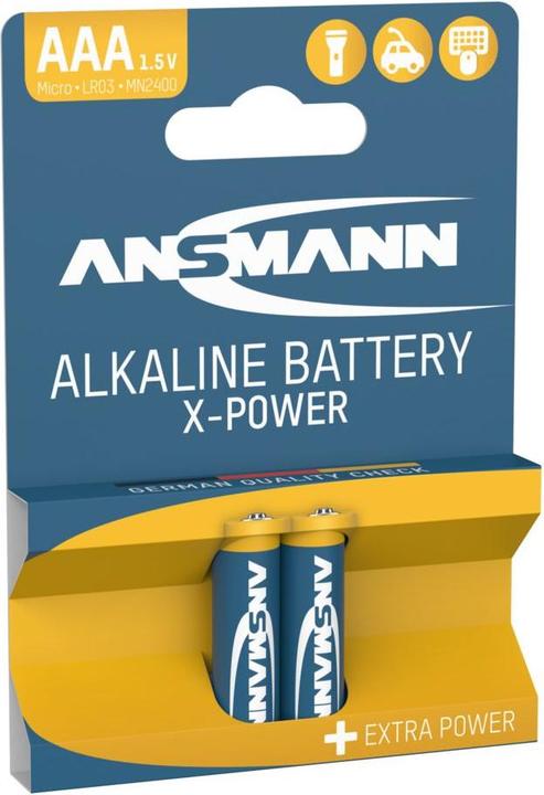 Actual product image Ansmann 1x2 Alkaline Micro AAA LR 03 X-Power (2 pcs., AAA)