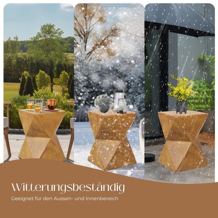 Actual product image Hermex Outdoor-Tisch Gartentisch Akzenttisch Beistelltisch Dekotisch