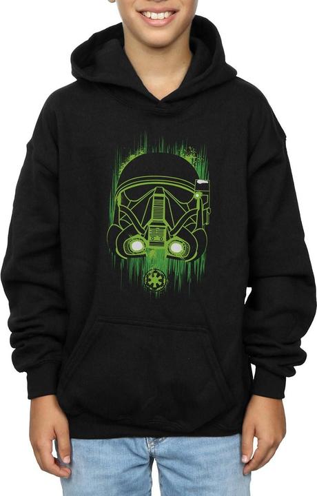 Actual product image Star Wars Boys Rogue One Death Trooper Green Helmet Hoodie (152, 158)