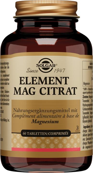 Produktbild Solgar Element Mag Citrat (neu) Tabl (60 Stück, Tabletten, 265 g)
