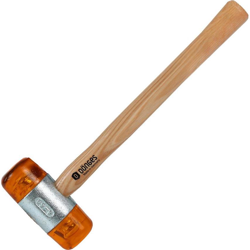 Dönges, Hammer, Kunststoffhammer mit lackiertem Eschenstiel, 50 mm, gelb (880 g)