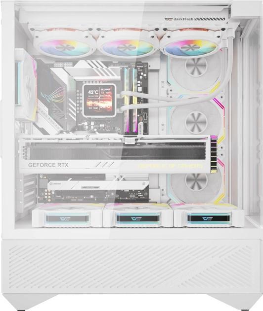 Produktbild Darkflash Tech Darkflash DY460 computer case (White) + 4 ARGB fans (ATX, mATX)