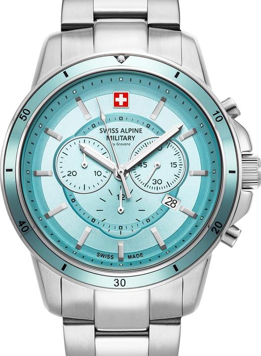 Immagine prodotto Swiss Alpine Military 7089.9131 Cronografo Uomo 44mm 10ATM (Orologio da polso analogico, 44 mm)