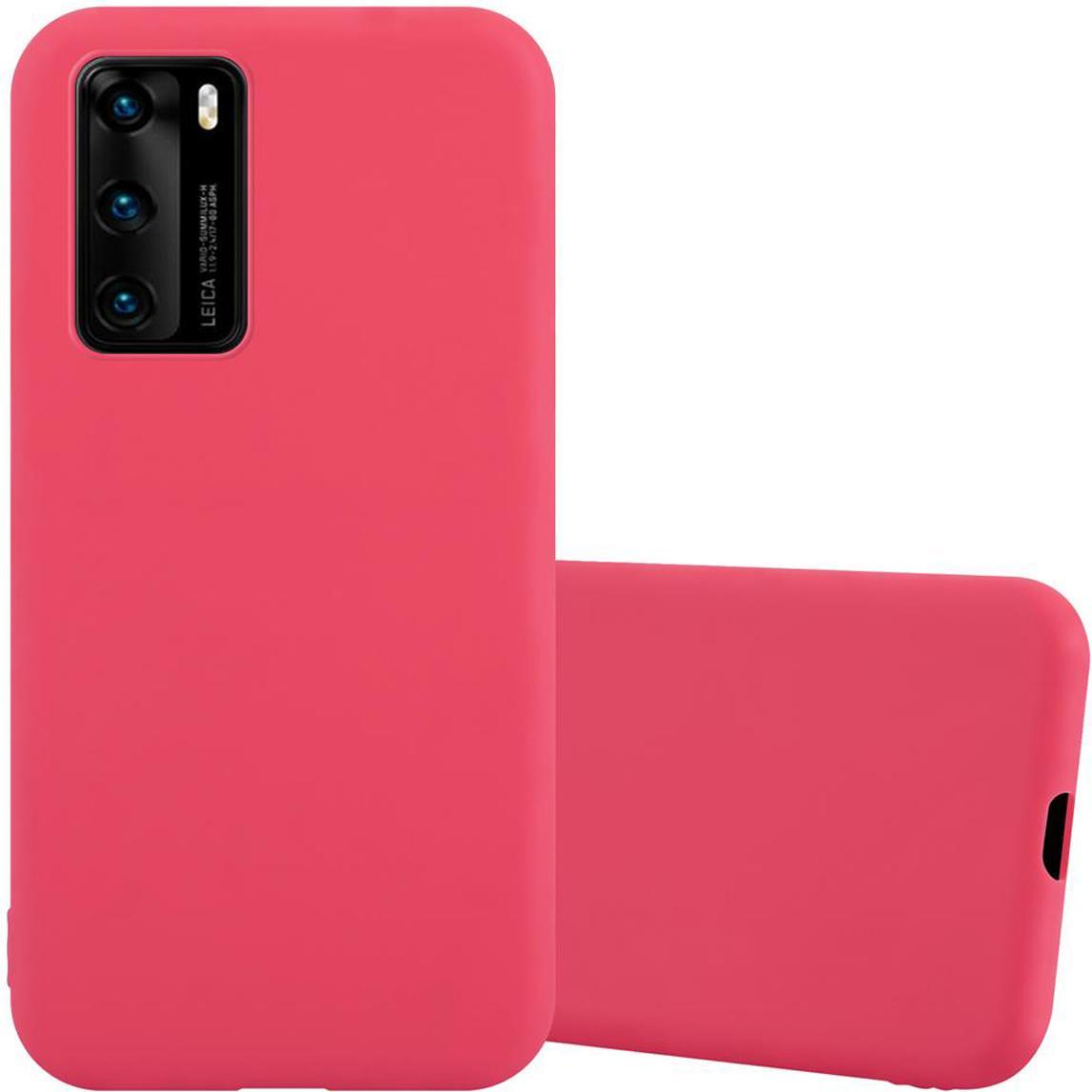 Cadorabo TPU Candy Cover (Huawei P40), Smartphone Hülle, Rot