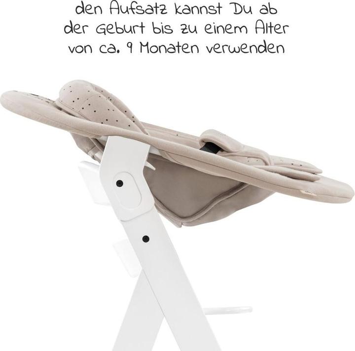 Produktbild Hauck Hochstühle Alpha Plus White Newborn Set Pooh Beige - 4-tlg. (Hochstuhl)