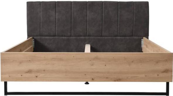 Immagine prodotto Homestyle4u Letto matrimoniale imbottito in stile industriale (160 x 200 cm)