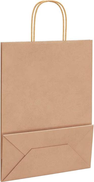 Produktbild VidaXL Kraftpapiertüten 50 Stk. mit Henkel Braun 26x12x35 cm Papiertüte (Geschenktüte, 50 x)