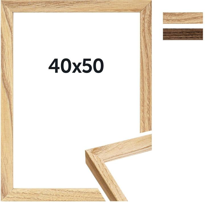 Immagine prodotto Dörr Bilderrahmen Slim, Hellbraun, 40 x 50 cm, Bildformat (40 x 50 cm)