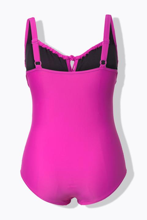 Actual product image Ulla Popken Gathered Bust Cupless Swimsuit (48)