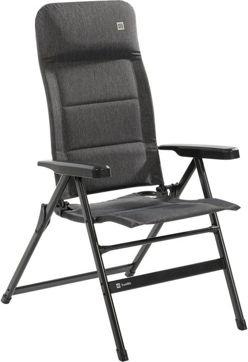 Produktbild Travellife Lago Camping Chair Komfort Stürmisch Grau - Einstellbar in 7 Positionen - Wasser und UV -