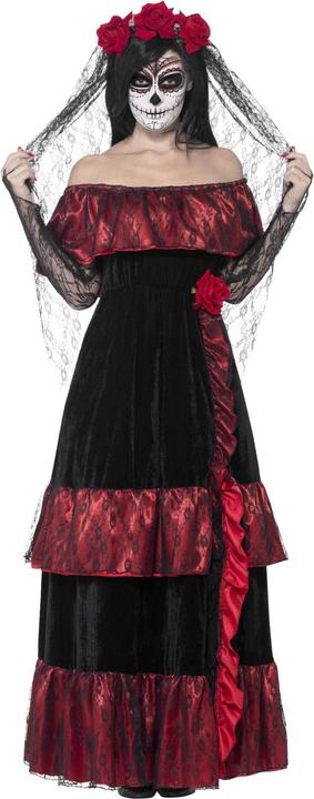 Actual product image Smiffys Womens/Ladies Deluxe Bride Day Of The Dead Costume Set (M)