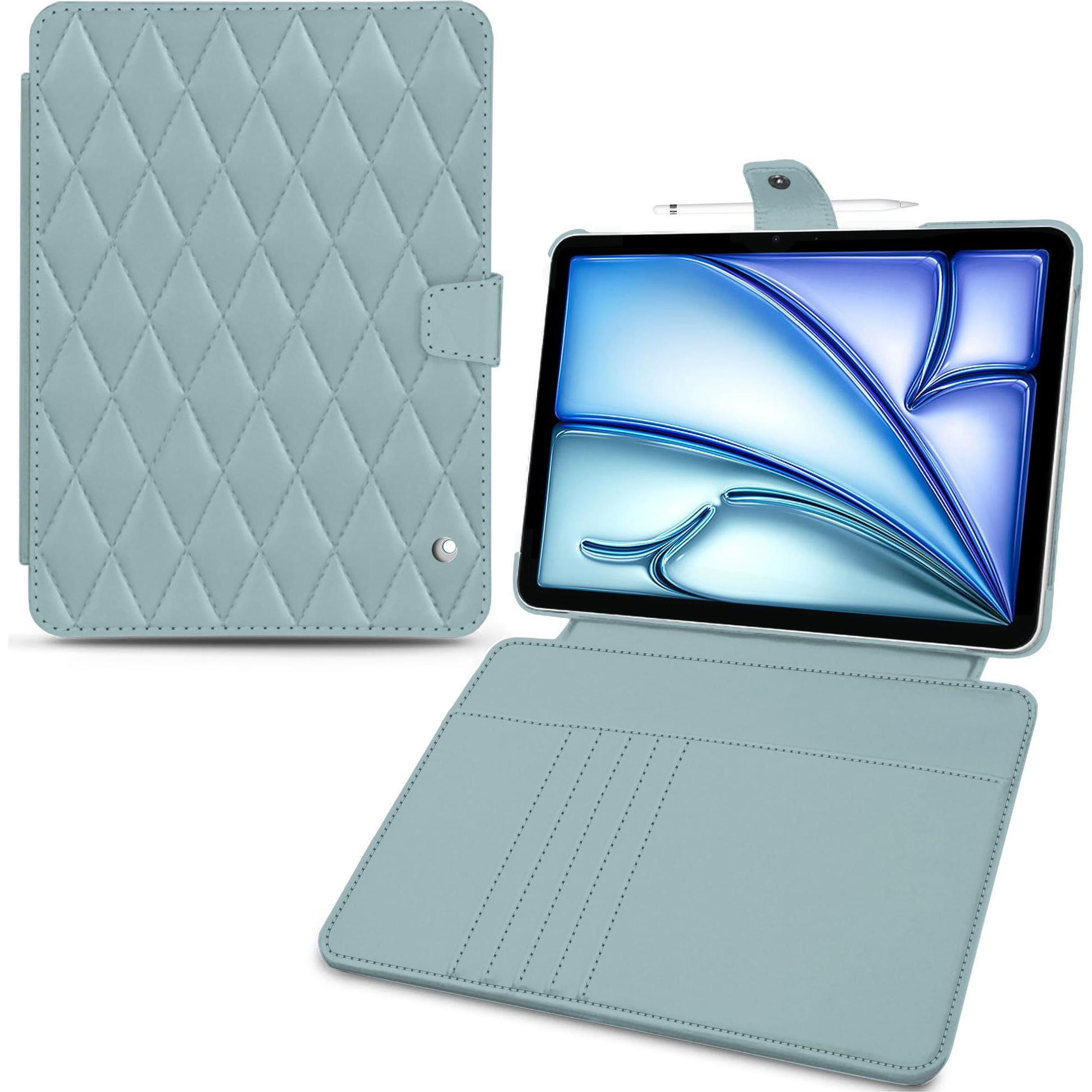Noreve Lederschutzhülle Wallet (iPad Air 2022 (5. Gen), iPad Air 2020 (4. Gen)), Tablet Hülle, Blau
