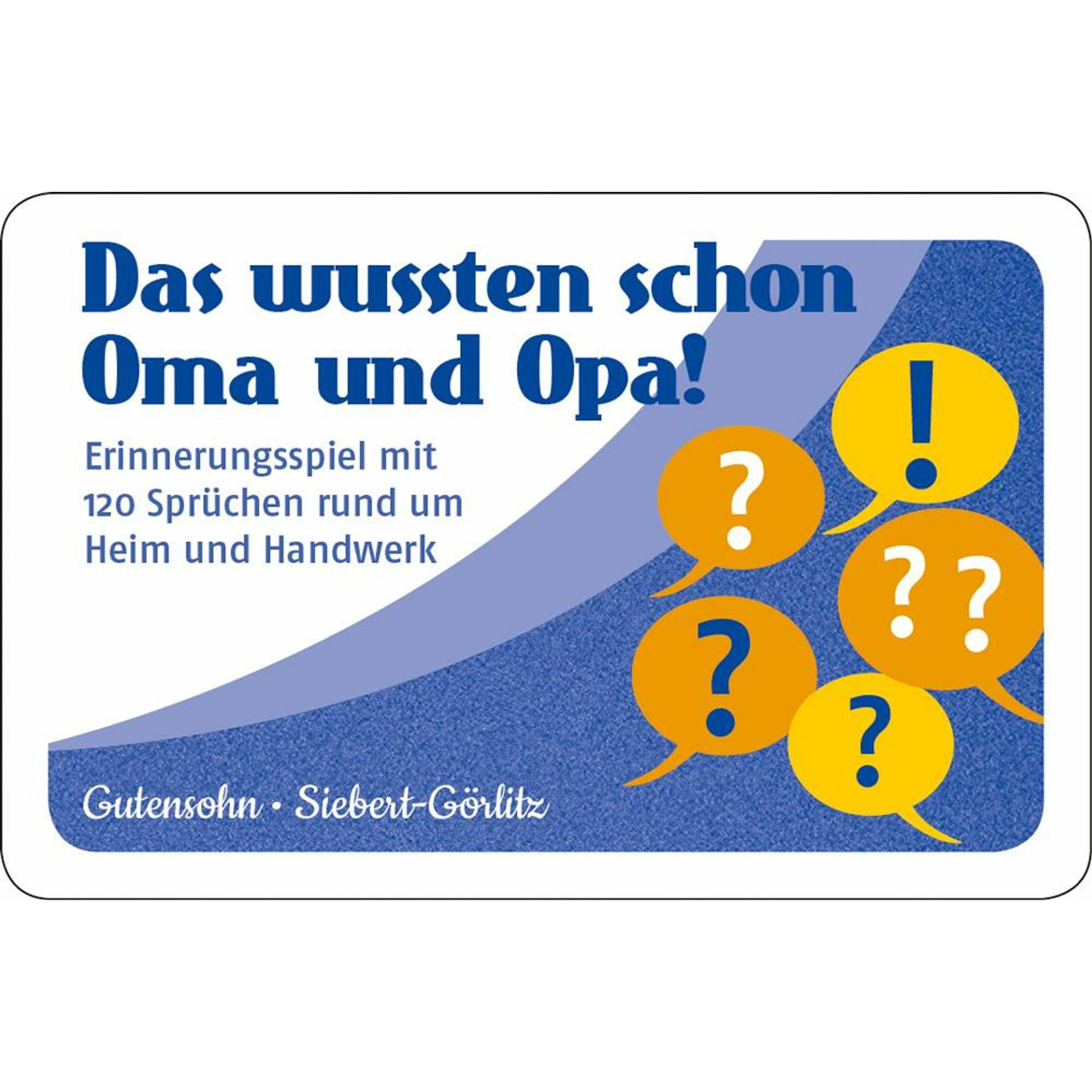 Das wussten schon Oma und Opa!, Fachbücher von Stefan Gutensohn, Antje Siebert-Görlitz