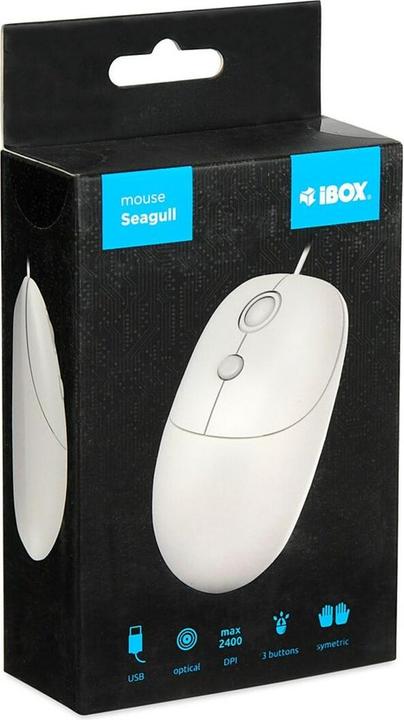 Actual product image iBox Mysz I-Box I011 Seagull Przewodowa Biała (Cable)