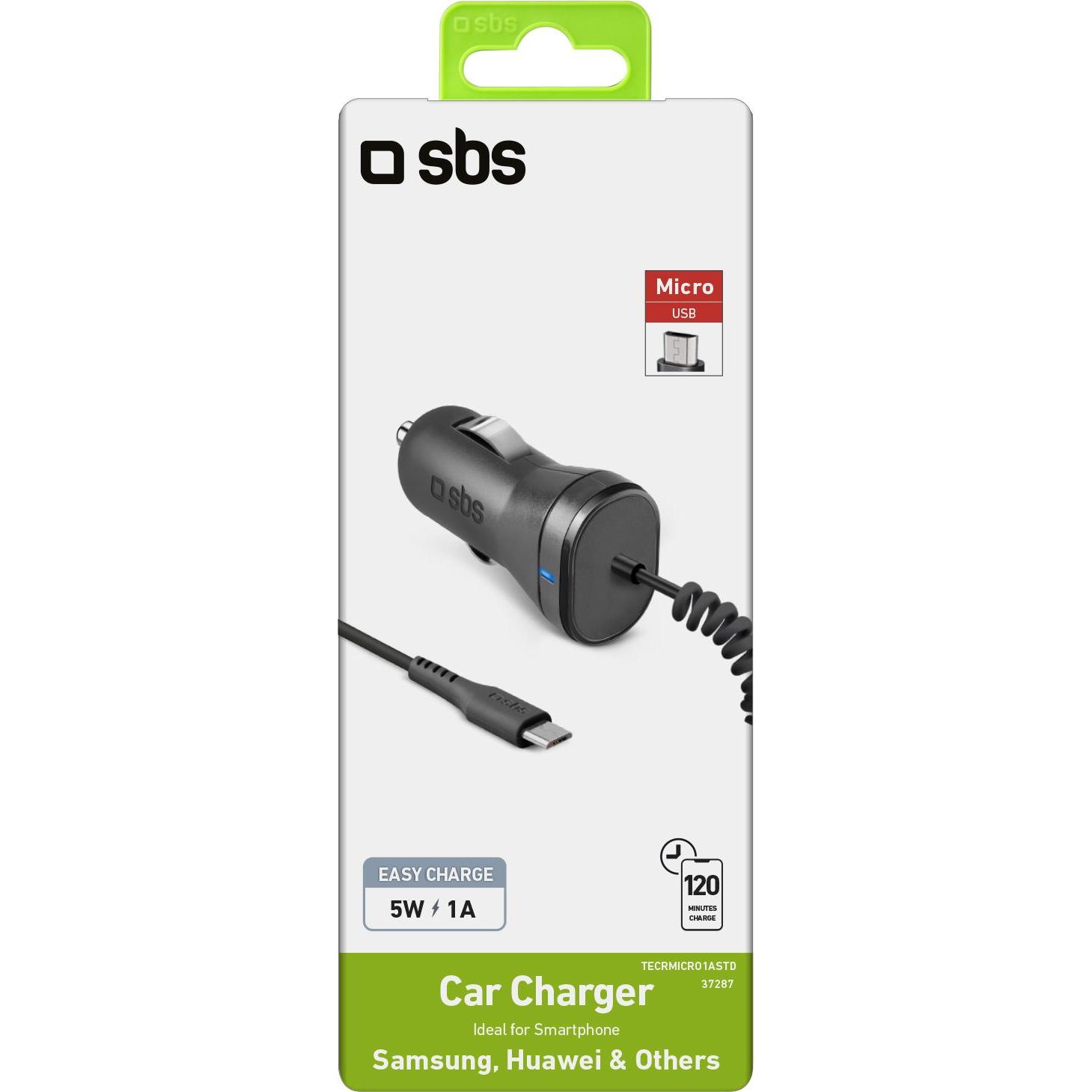 Thumbnail - SBS Auto-Ladegerät mit Micro USB-Anschluss, Auto Adapter, Schwarz