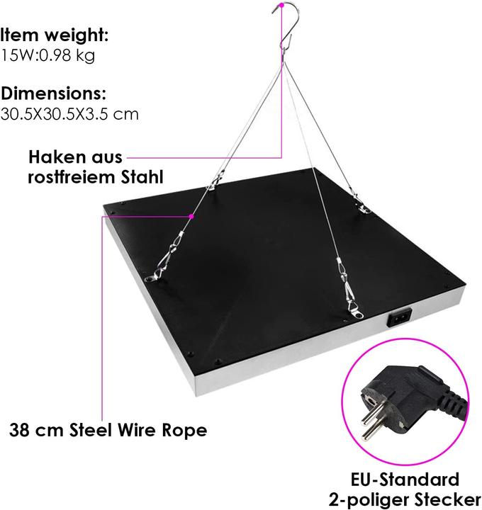 Produktbild Lospitch LED Grow Lampe, 2x, 15W (LED)