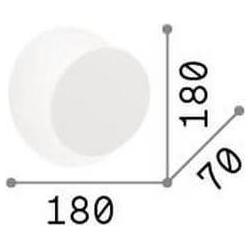 Thumbnail - Ideal lux, Wandleuchte + Deckenleuchte, TICK LED Wandleuchte 7,5W ⌀180mm Silber warmweiss 238951 (700 lm)