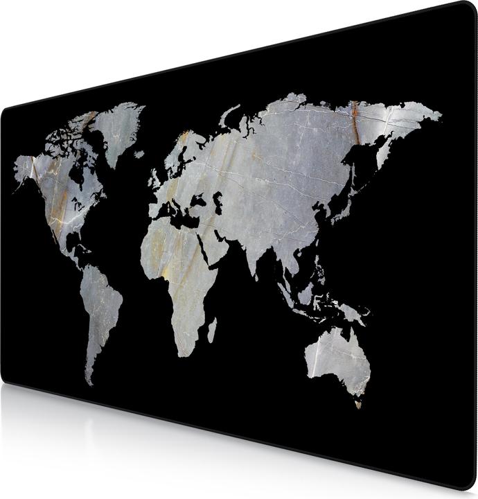Actual product image Titanwolf Gaming mouse pad, XXXL speed mouse mat 1200 x 600 mm, speed & precision, world map marble (XXL)
