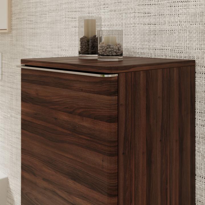 Actual product image hansgrohe Xelu Q half height cabinet, 400x350, 1 door, door stop left, 2 glass shelves, 541 (41 x 36.90 x 111.60 cm)