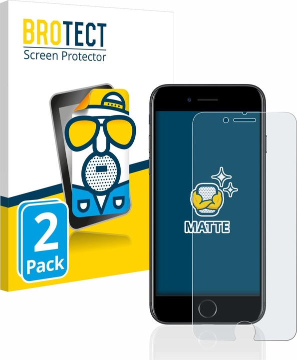 Actual product image BROTECT Anti-glare screen protector matt (2 Piece, Apple iPhone 7)