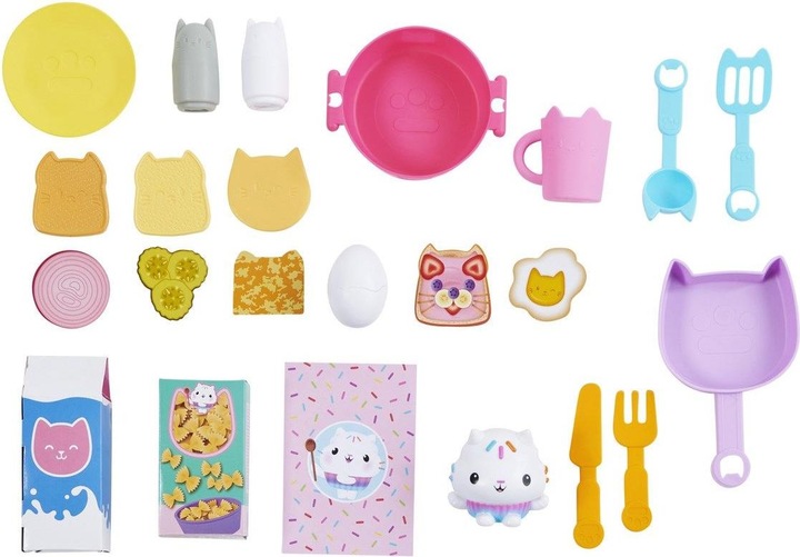 Productafbeelding Gabby's Dollhouse Gabby's Poppenhuis, Kinderkeukenset Cakey met Speelkeuken Accessoires, Speelgoed Eten, Geluid Eff
