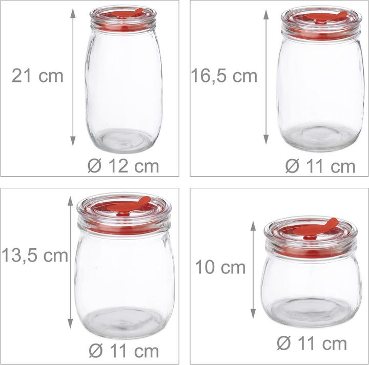 Image du produit Relaxdays bocaux-en-verre (1.40 l)