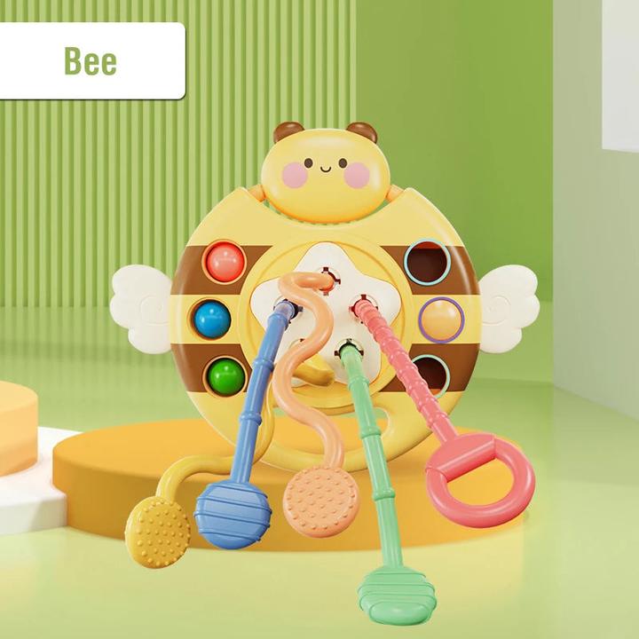 Produktbild Activity Board Baby Gummispielzeug Sensory Learning Pull String Soft Toy Educational Development Lernspielzeug für