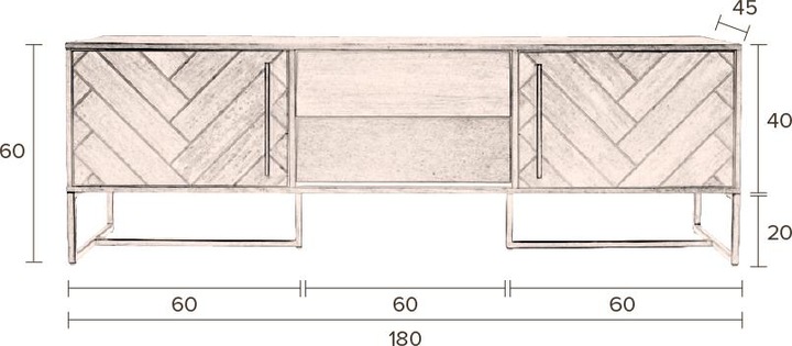 Image du produit Dutchbone Class (180 x 45 x 60 cm)