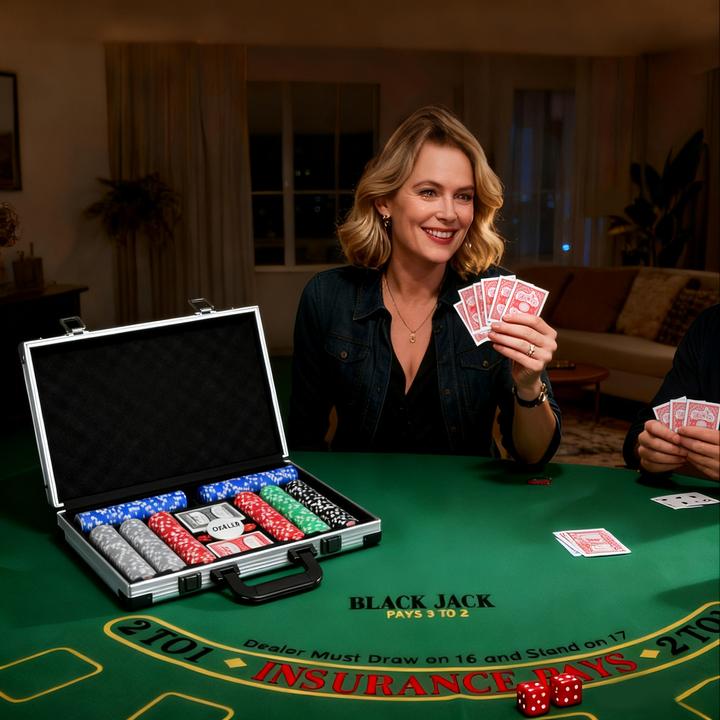 Immagine prodotto SportNow Pokerset PS, Polyester Grau