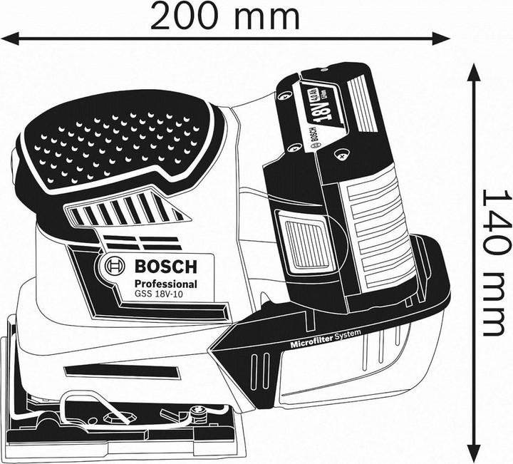 Immagine prodotto Bosch Professional Gss 18v-10 (Levigatrice orbitale)
