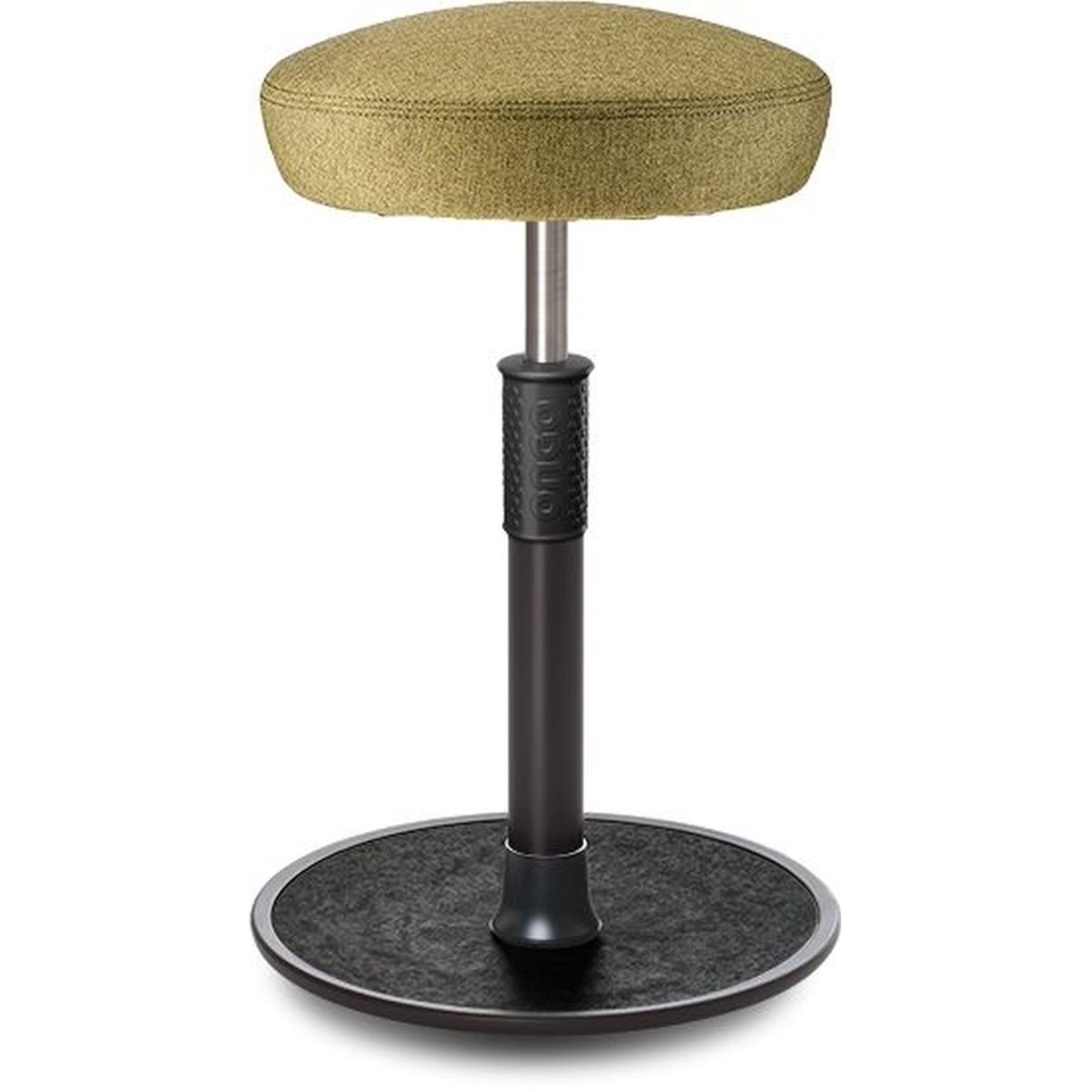 Ongo, Bürostuhl, Sitz- Stehhocker Free Tall Hutsitz Camira Rivet Senfgelb schwarz /schwarz