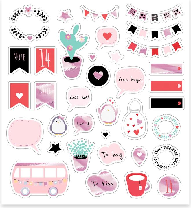 Actual product image Ursus Glitzer-Sticker FUN Mot. 01 59540006F 130 Sticker