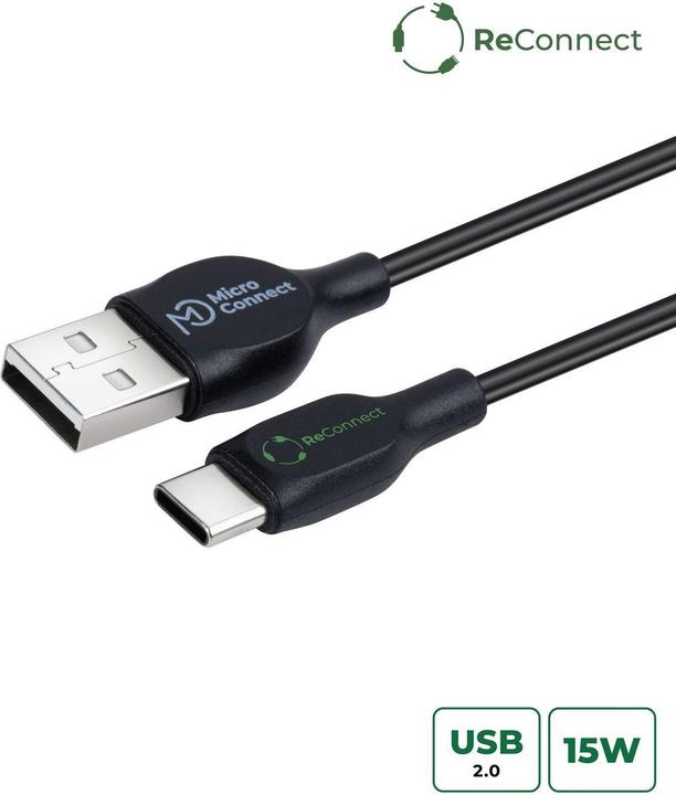 Produktbild MicroConnect ReConnect USB-C 3.2 Gen 1 to (1 m, USB 2.0, USB 3.2 Gen 1)