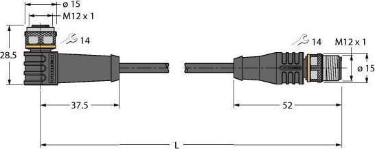 Actual product image Turck Connection line (1 m)