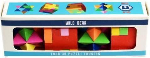 Produktbild Rex London 3D Puzzle Erasers Set of 4 wild bear
