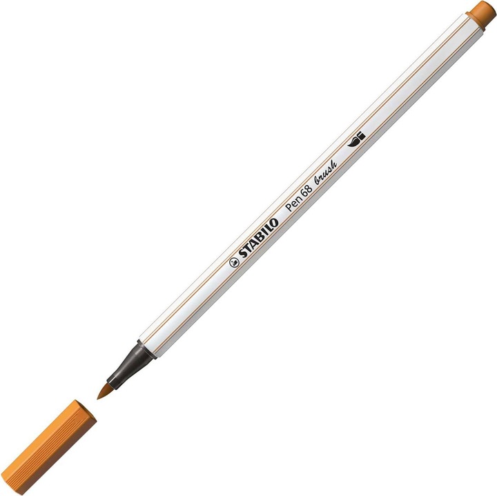 Image du produit STABILO Pen 68 brush Stylo feutre Premium (Ocre, 1 x)